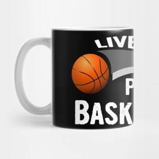 Live laugh play basketball sport Mug